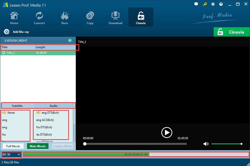 Cinavia Removal Disc settings
