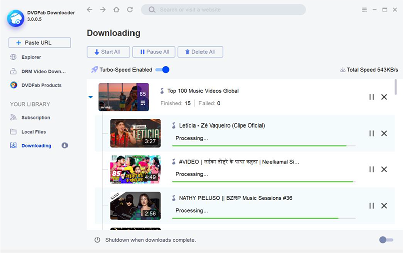 downloading process
